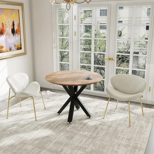 Miniatura 5 de Base de Mesa Moderna de 28" Patas de Mesa de Café de Metal con Ventosas, Base de Escritorio para Superficie de Mármol, Vidrio, Madera, Juego de 4