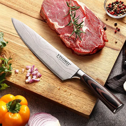 Miniatura 2 de Cuchillo de chef de 8 pulgadas, cuchillo de chef profesional de 8 pulgadas con funda, cuchillo de cocina alemán de acero inoxidable de alto carbono