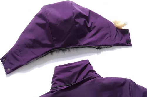 Miniatura 4 de MOERDENG Chaqueta de esquí impermeable para mujer, abrigo de nieve con capucha para invierno, chaqueta de esquí resistente al viento para mujer