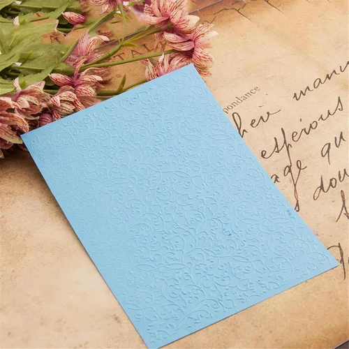 Miniatura 6 de Arbuya Carpetas en relieve de plástico para hacer tarjetas o diario Flores de filigrana en relieve plantillas de álbum de fotos Papel hecho a mano