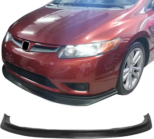 IKON MOTORSPORTS, 2007 - Borde delantero compatible con Honda Civic Coupe 2006-2008, estilo Ikon DP, sin pintar, de poliuretano negro