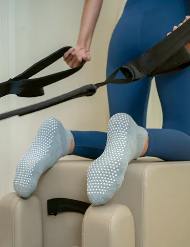 Miniatura 2 de RATIVE Calcetines antideslizantes para yoga, pilates y hospitales, con agarres, para mujeres y hombres