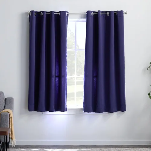 Miniatura 17 de Linenspa Juego de 2 paneles de cortinas opacas 85% - Cortinas negras de 84 pulgadas de largo, aislamiento térmico, reducción de ruido, esenciales