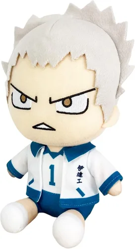 Miniatura 2 de Great Eastern Entertainment Haikyuu: Takanobu Aone (Chaqueta) Sentado Pose Felpa 7" H