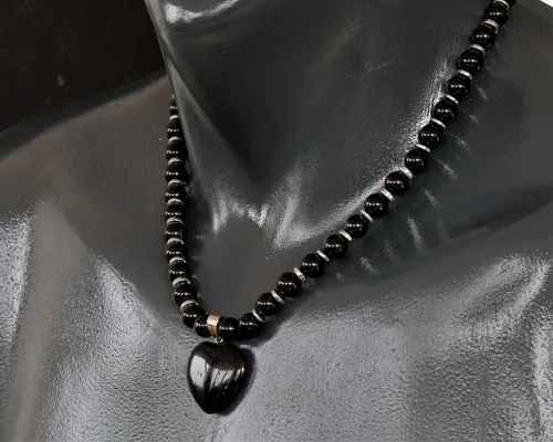 Miniatura 6 de Colgante de corazón de aventurina natural, Collar de cuentas de aventurina genuina, Collar de piedra verde, Collar de piedras preciosas, Cuentas