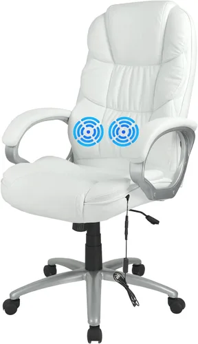 Miniatura 16 de FDW Silla de oficina para computadora, respaldo alto, ergonómica, ajustable, silla de escritorio giratoria de piel sintética ejecutiva con Negro
