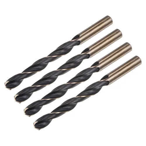 Miniatura 8 de uxcell Brocas Jobber de 0.118 in (0,118 pulgadas) de nitruro negro y oro recubierto de titanio M2 de alta velocidad (HSS) Brocas helicoidales