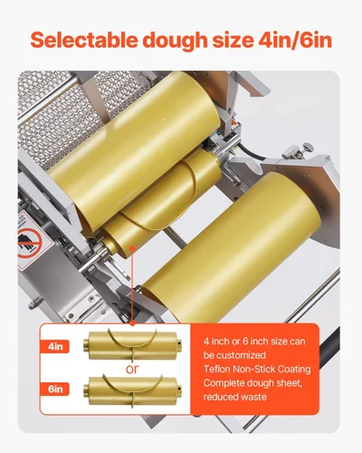 Miniatura 4 de VEVOR Máquina Eléctrica para Hacer Tortillas, Máquina Automática para Hacer Tortillas de Maíz con Revestimiento Antiadherente y Dos Moldes