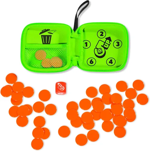 TOMY Games 5 UP - Juego de dados The Push Your Luck para niños y adultos, juegos familiares y rellenos de calcetines para niños, dados de ritmo
