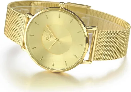 Miniatura 4 de SHENGKE Simple Watches - Reloj analógico de malla para mujer correa de acero inoxidable regalo de aniversario
