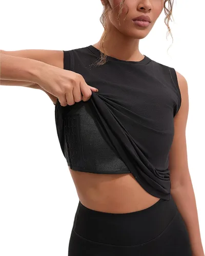 Miniatura 3 de JARAZIN Camiseta sin mangas para mujer, diseño de Tomboy Transgender FTM, banda elástica integrada, para el pecho largo