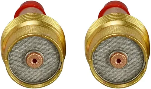 Miniatura 10 de RIVERWELD TIG - Cuerpos de pinza de lente de gas Jumbo de gran diámetro 45V204S, 0.040 pulgadas y 0.039 in Orificio para SR WP 9 20 25 TIG, paquete