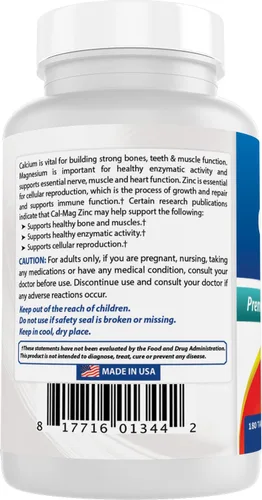Miniatura 7 de Best Naturals - Complejo mineral esencial #1 CAL MAG ZINC - Fabricado en una instalación certificada GMP con sede en Estados Unidos y probado por