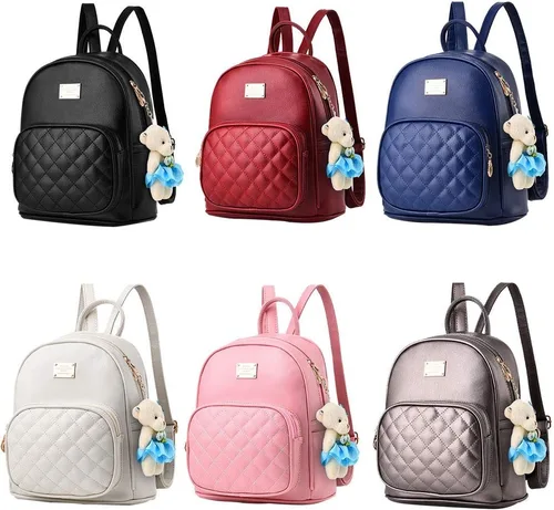 Miniatura 2 de Mochila imitación de piel con monedero para mujer