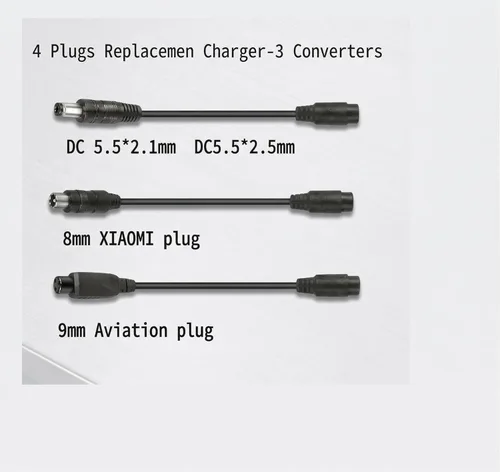Miniatura 2 de Cargador de batería de litio de 42v 2a Reemplazo 3-en-1 Conector universal para carga rápida Paquetes de baterías de iones de litio de la serie 36v