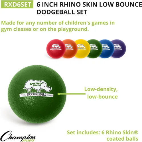 Miniatura 3 de Champion Sports® Rhino Skin® Juego de pelotas de eva de bajo rebote y unidades individuales para patio de juegos, educación física, patio trasero