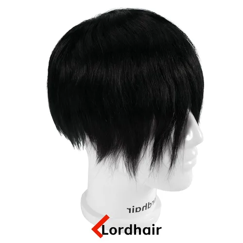 Miniatura 7 de Lordhair Toupee para hombres con cabello humano 100% europeo 8x10 pulgadas para hombres 0.001 in sistema de cabello de piel ultra fina para todos