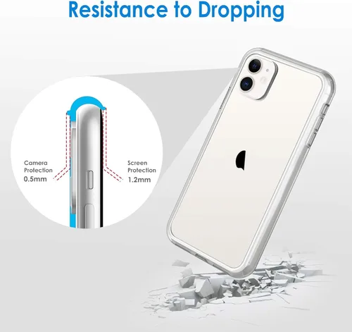 Miniatura 6 de JETech - Funda para iPhone 11 de 6.1 pulgadas, cubierta de parachoques a prueba de golpes que no se pone amarilla, parte trasera transparente
