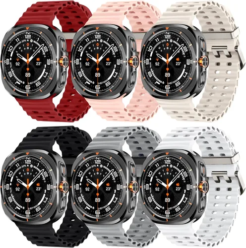 Miniatura 9 de Acextro Paquete de 6 Correas Deportivas Marinas Compatibles con Galaxy Watch Ultra de 47 mm (2025/2024), Correas para Reloj Samsung Watch 7 Ultra