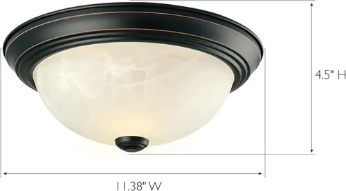 Miniatura 2 de Design House 587519 Paquete de 2 lámparas de techo regulables para interiores con cristal de alabastro para dormitorio, pasillo, cocina, comedor
