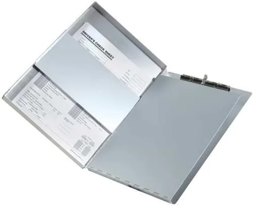 Miniatura 5 de Saunders Portaformularios Snapak de aluminio reciclado, tamaño de notas, Aluminio, gris