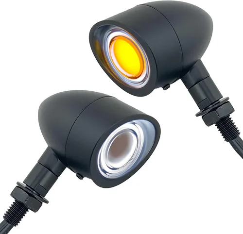Miniatura 13 de FATECIM 2X Luces Traseras LED para Motocicleta, Señales de Giro, Luces de Marcha, Luz de Freno, Señal de Giro Trasera, Indicador de Señal de Giro