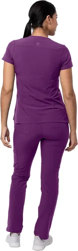 Miniatura 2 de Adar Addition Go-Higher - Juego de uniforme quirúrgico para mujer, camiseta con muescas y cuello en V, pantalones cargo quirúrgicos y ajustados