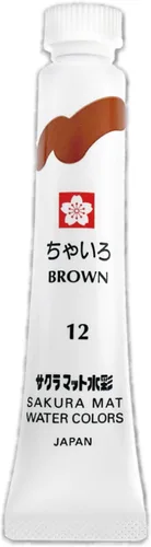 Miniatura 11 de Sakura Crepas Paint - Tubo de laminación de acuarela mate EMW12 (12 colores)