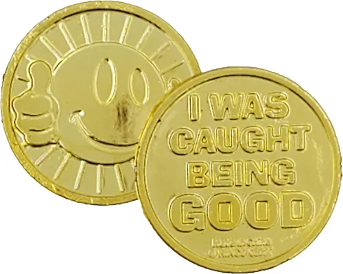 Miniatura 3 de The Dreidel Company Caught Being Good - Monedas de plástico (paquete de 50) 50 fichas - Incentivos de comportamiento en el aula y recompensas