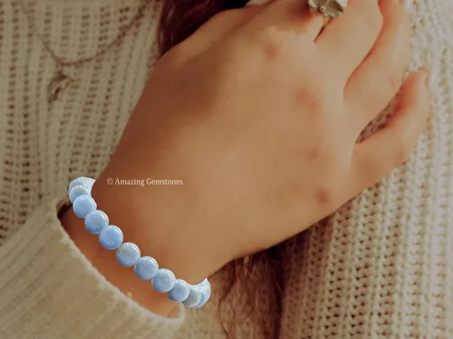 Miniatura 521 de Amazing Gemstone Pulsera de cristal para mujeres y hombres, pulsera de cristal curativo de protección, pulsera elástica con cuentas de piedras