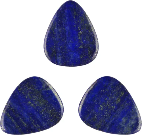 Miniatura 41 de Púa de guitarra o bajo de Obsidiana de Caoba en vidrio volcánico - 3.0 mm de calibre ultra pesado - Forma 351 - Púa exótica artesanal de gema