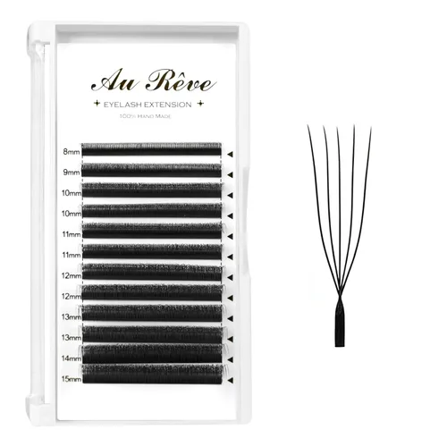 Miniatura 44 de Extensiones de pestañas YY, extensiones de pestañas Y, rizo D, 0.003 in, 0.472 in, bandeja mixta en forma de Y, volumen 4D, pestañas postizas de uso