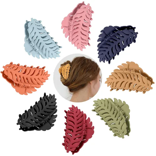 AMCAMI Pinzas para el cabello para mujer, 3.7 pulgadas, antideslizantes, grandes, fuertes, pinzas de sujeción para cabello grueso, pinzas de