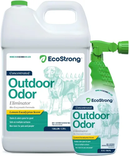 Miniatura 9 de Eliminador de Olor Exterior Limpiador de Orina de Perro al Aire Libre con Enzimas – Potente Desodorizador de Olor a Mascota, Gato, Animal