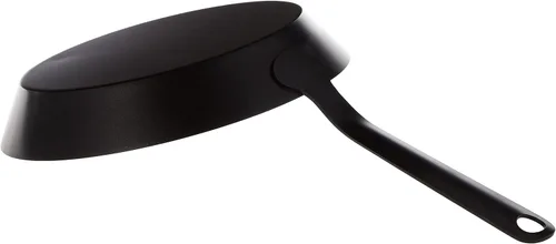Miniatura 4 de Restaurantware Sartén redonda de 8 pulgadas, 1 sartén antiadherente, mango soldado, sartén de acero al carbono negro, utensilios de cocina