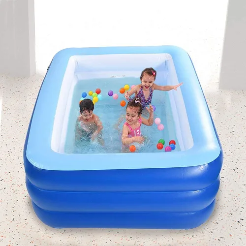 Miniatura 3 de Piscinas inflables para niños y adultos, 82 x 57 x 25 pulgadas con suelo suave inflable, piscina familiar duradera para patio trasero, jardín o 82