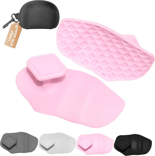 Miniatura 18 de Agarres de silicona para levantamiento de pesas, guantes de entrenamiento alternativos para hombres, agarre antideslizante para entrenamiento