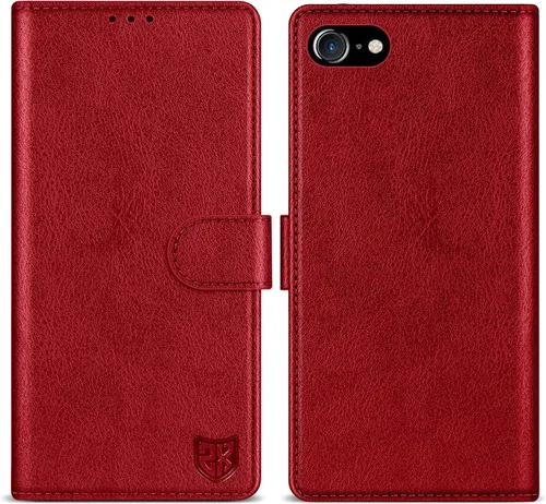 Miniatura 26 de ZZXX Funda tipo cartera para iPhone 7 Plus/iPhone 8 Plus con bloqueo RFID, ranura para tarjetas, función atril, cierre magnético, funda protectora