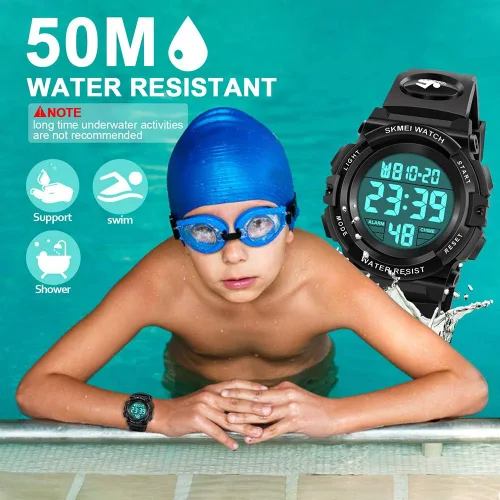 Miniatura 5 de ATIMO Reloj deportivo digital impermeable LED 50M para niños - Regalos para niños
