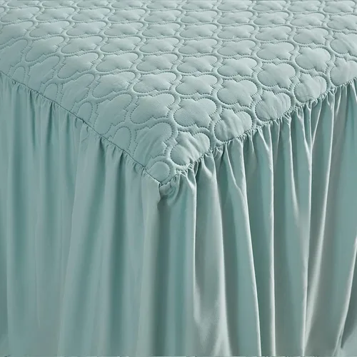 Miniatura 4 de CHIXIN Colcha con falda con volantes, caída de 30 pulgadas de largo, ropa de cama estilo Shabby Chic, ligera, juego de 3 piezas, tamaño King