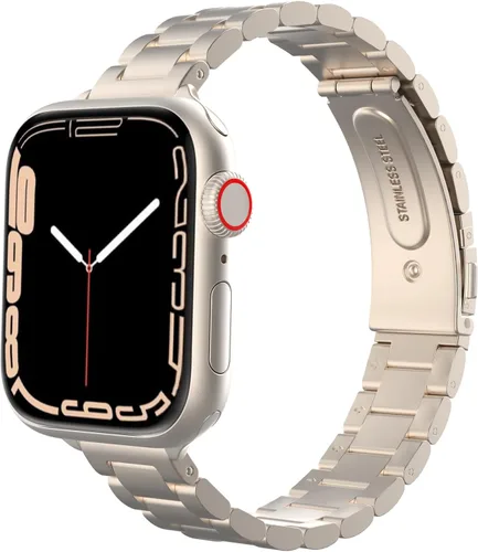 Miniatura 18 de MoKo Banda delgada compatible con Apple Watch Band Ultra3/2/1 49mm/Series 11/10/9/8/7/6/5/4/3/2/1/SE3/SE2/SE 46/45/44/42/41/40/38mm, correa de metal