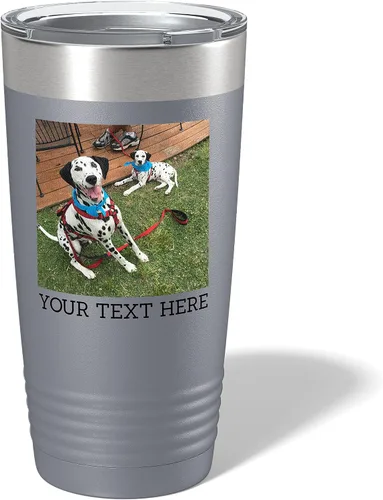 Miniatura 12 de Vaso personalizado de 20 onzas (17 colores) con foto impresa con aislamiento térmico de acero inoxidable recubierto de polvo con tapa, regalo