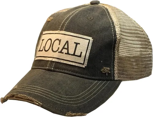 VINTAGE LIFE - Gorras de camionero desgastadas con texto divertido, Beísbol, talla única , Local (negro)