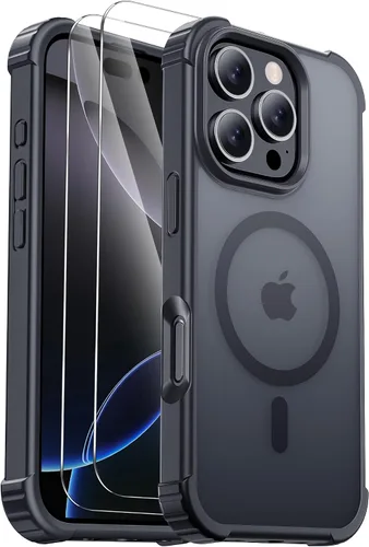 Miniatura 15 de Funda para iPhone Air [compatible con MagSafe] [2 protectores de pantalla] [prueba de caídas de grado militar] Funda magnética resistente
