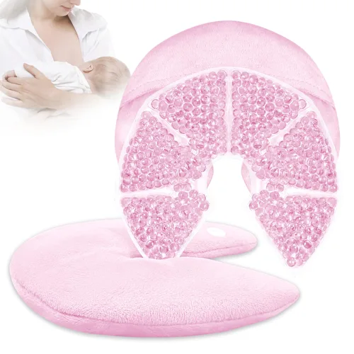 Miniatura 8 de Paquete de terapia de mama con cuentas de gel frío y caliente, paquetes de hielo para lactancia materna, alivio para la lactancia materna, dolor