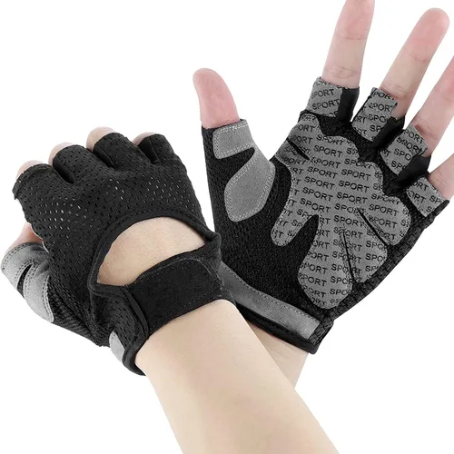 Weight Lifting Gloves for Men Women Gym Half-Finger Glove with Anti Slip Palm Hand Protection for Workout Training, Fitness, Hanging, Pull up,