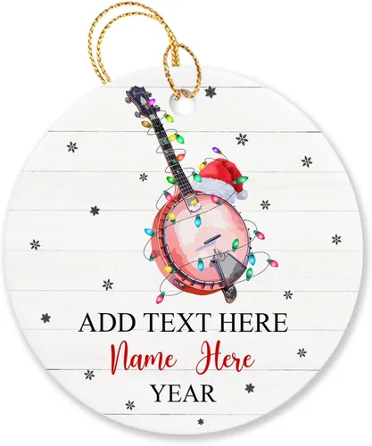 Miniatura 26 de Adorno de Navidad personalizado de acordeonista que toca acordeón, nombre personalizado y año, adorno de Navidad para acordeonista, instrumento