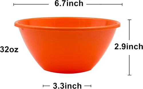 Miniatura 3 de Youngever Cuencos de plástico de 32 onzas, cuencos grandes para cereales, cuencos de sopa grandes, juego de 9 en 9 colores surtidos