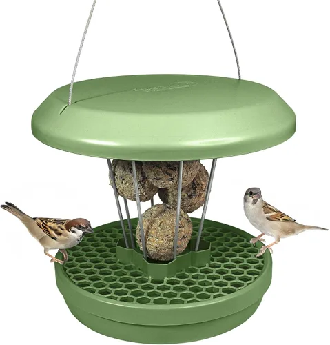 Miniatura 16 de SWISSINNO Comedero para pájaros – Comedero colgante para pájaros sin desorden para exteriores – Smart Birds Davos a prueba de derrames, cardenales