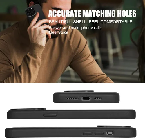 Miniatura 7 de Funda de cuero genuino para iPhone 13 Pro, cuero de grano completo, compatible con MagSafe y carga inalámbrica, bisel de la cámara con botones